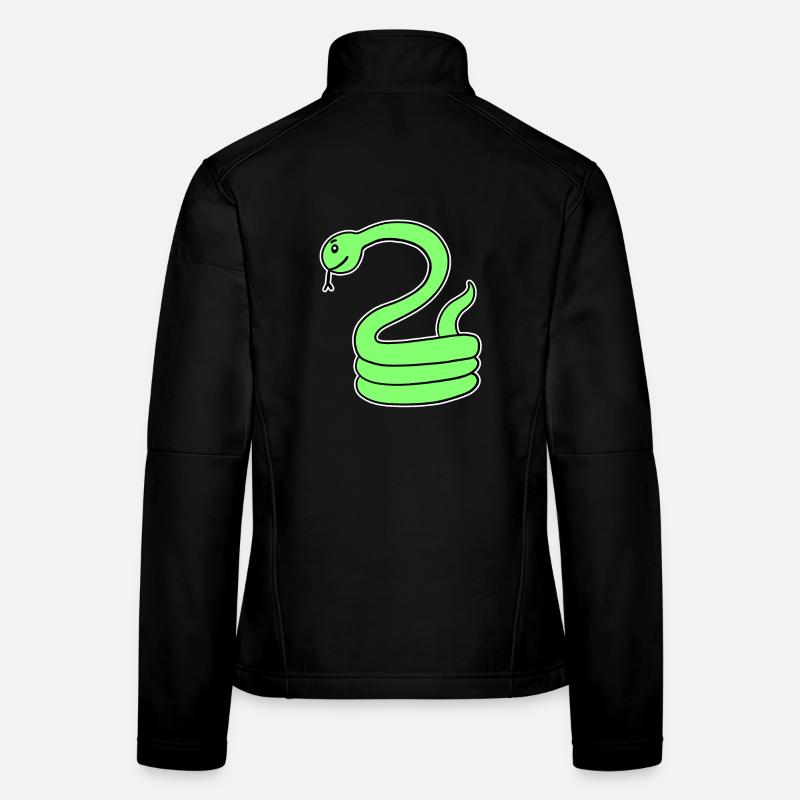 Serpent - Serpent vert Veste en tissu softshell Femme