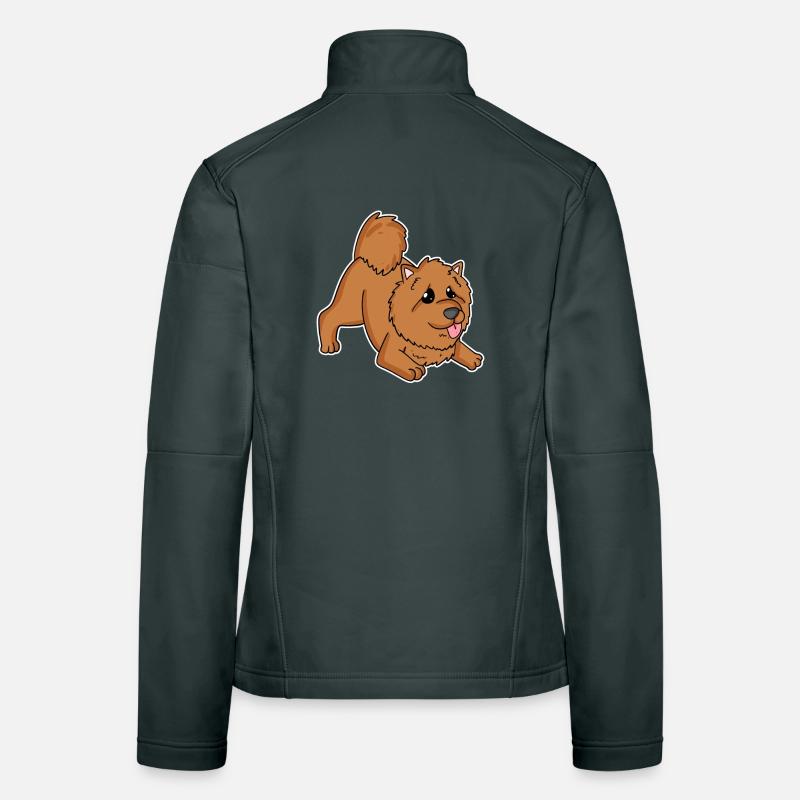 Chow Chow Dog Races Chiens Chiens Veste en tissu softshell Femme