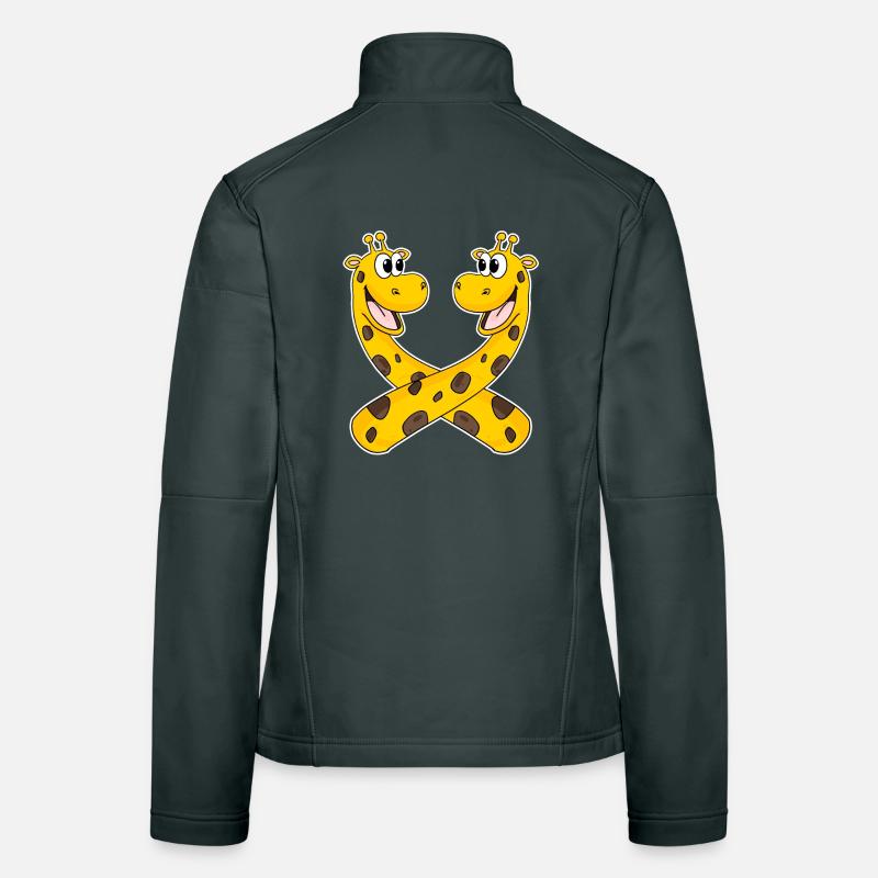 Giraffen Giraffe Frauen Softshelljacke