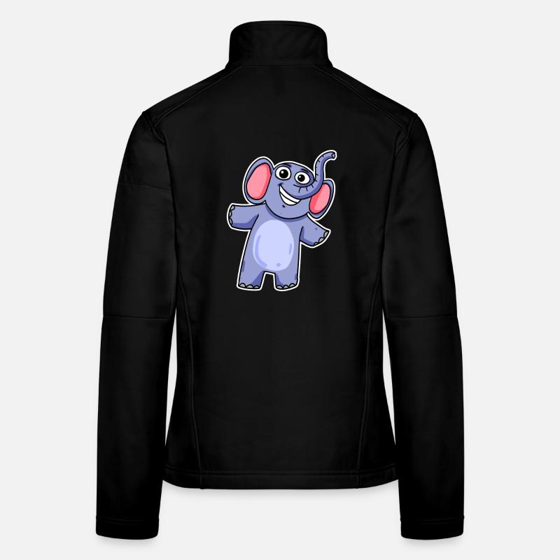 Mignon petit éléphant Veste en tissu softshell Femme