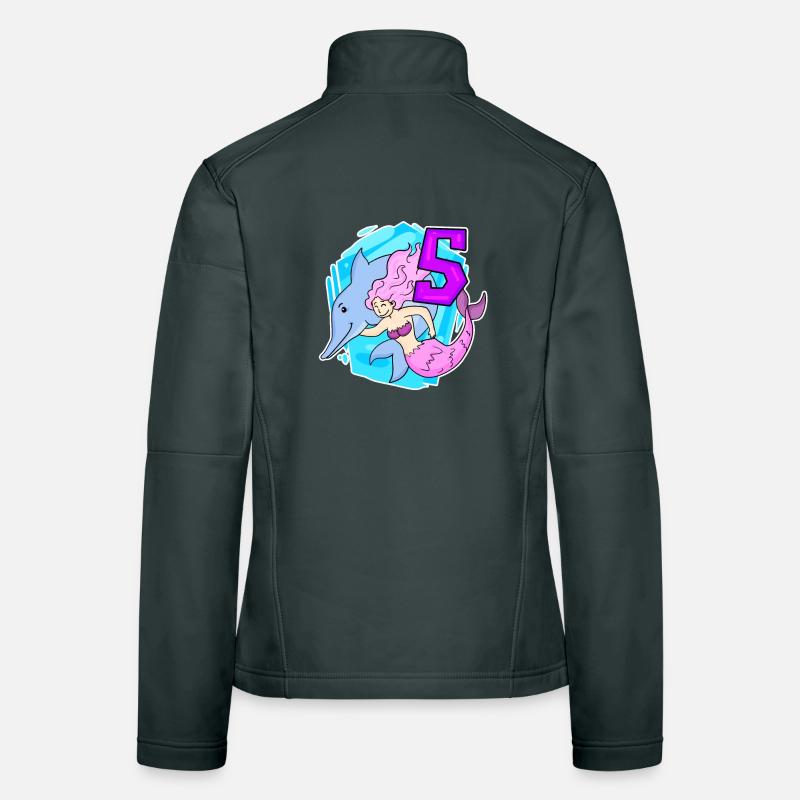 Mädchen - 5. Geburtstag Meerjungfrau - Tochter Frauen Softshelljacke