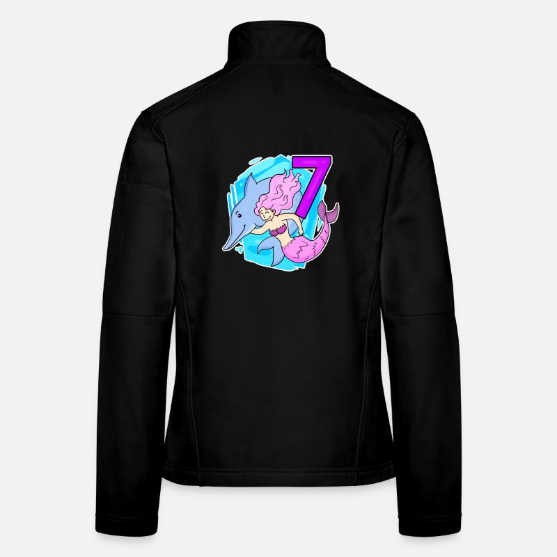 Fille 7 ans 7ème anniversaire sirène Veste en tissu softshell Femme