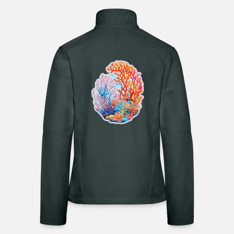 Corail Veste en tissu softshell Femme