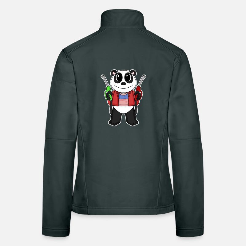 Préposé à la station-service Panda station-service Veste en tissu softshell Femme