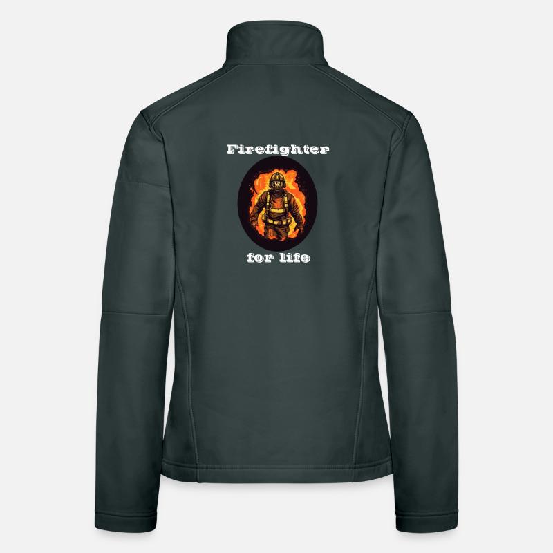 Firefighter for life white Women's Softshell Jacket