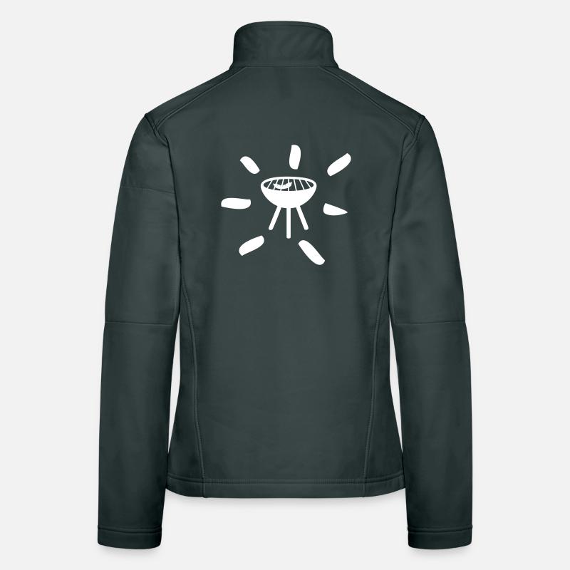 Grill Rays Grilling Chilling Camping Comic Fan Women's Softshell Jacket