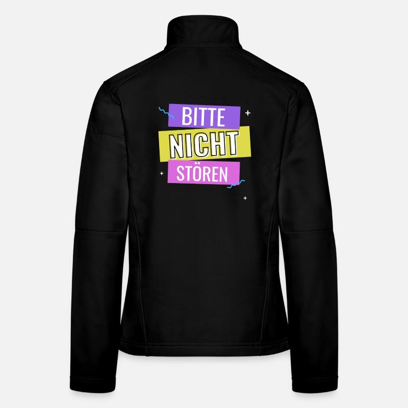 Bitte Nicht Stören - Frauen Softshelljacke - Schwarz