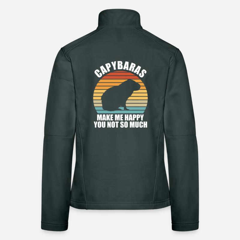 Capybara Zootier Design Frauen Softshelljacke