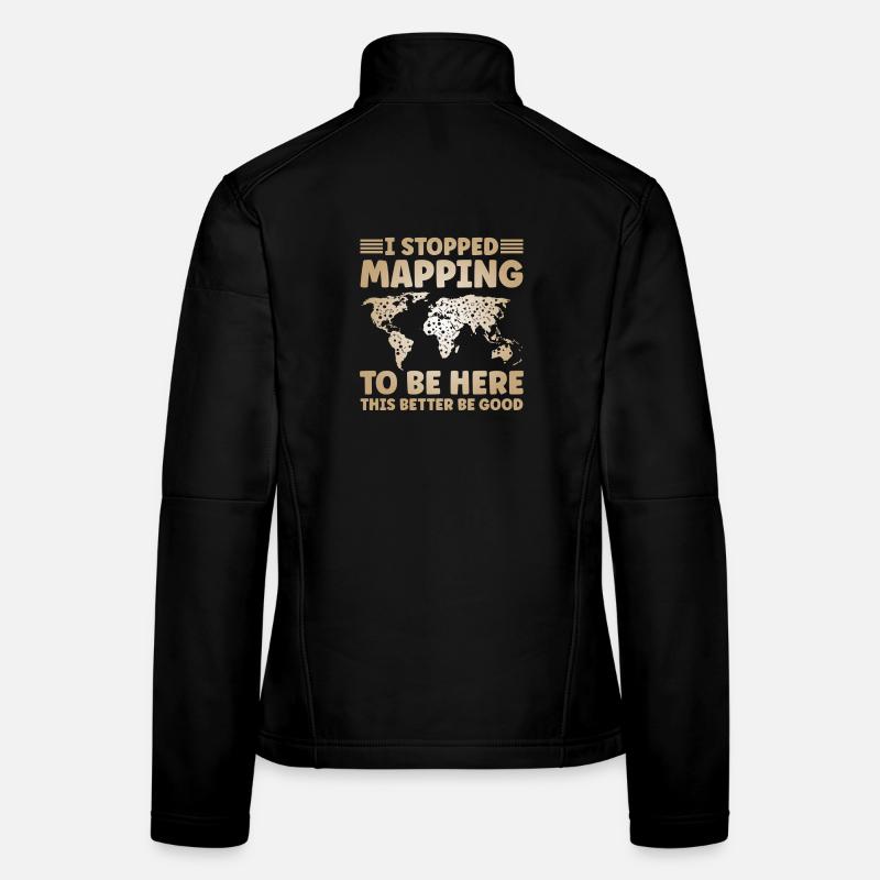 Cartography design Women's Softshell Jacket
