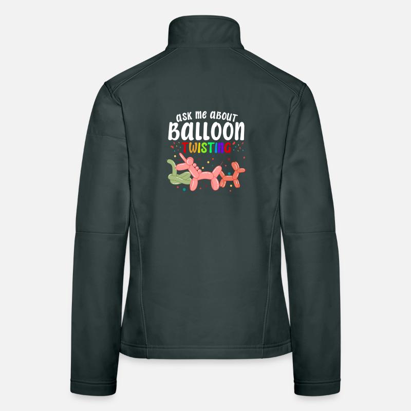 Balloon Twisting Design Women's Softshell Jacket