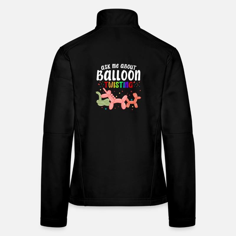 Balloon Twisting Design Women's Softshell Jacket