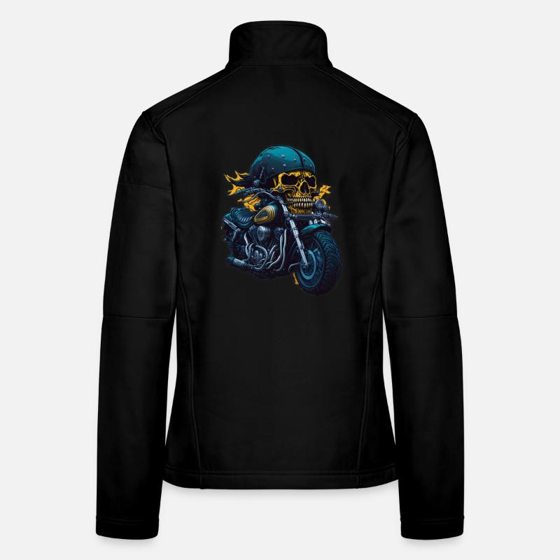 Crâne de motard Veste en tissu softshell Femme