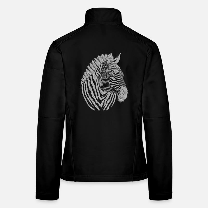 Zèbre Noir Veste en tissu softshell Femme