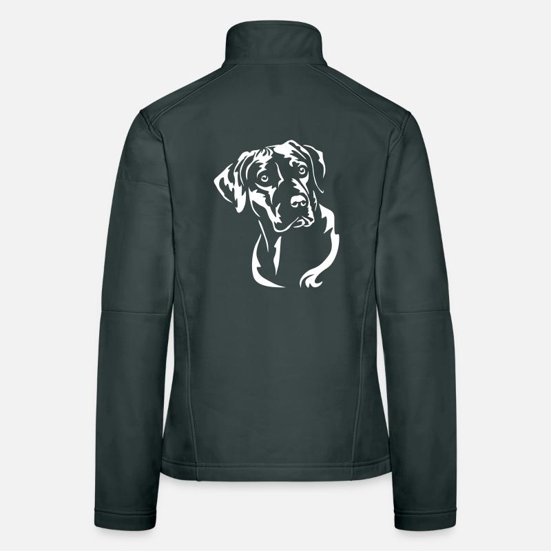 Rhodesian Ridgeback Head "Black Edition" Women's Softshell Jacket