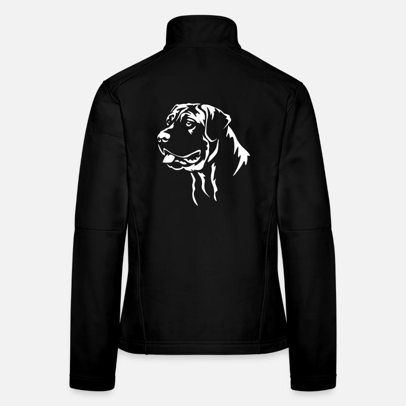 Presa Canario Kopf "Black Edition" Frauen Softshelljacke