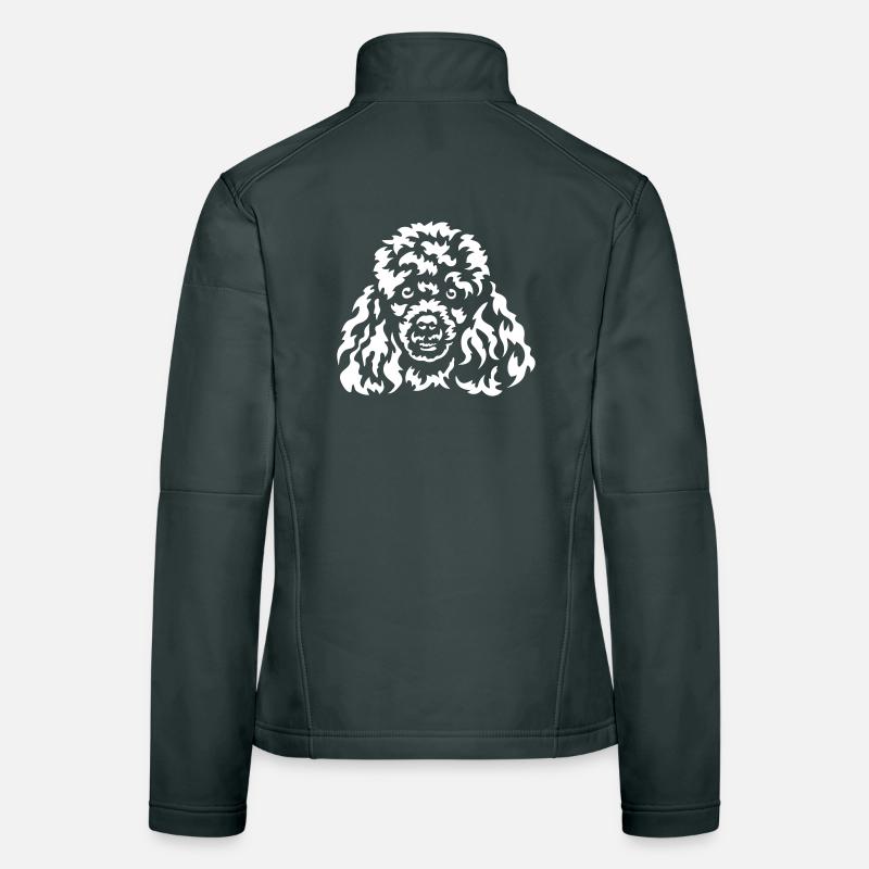 Tête de caniche « Black Edition » Veste en tissu softshell Femme