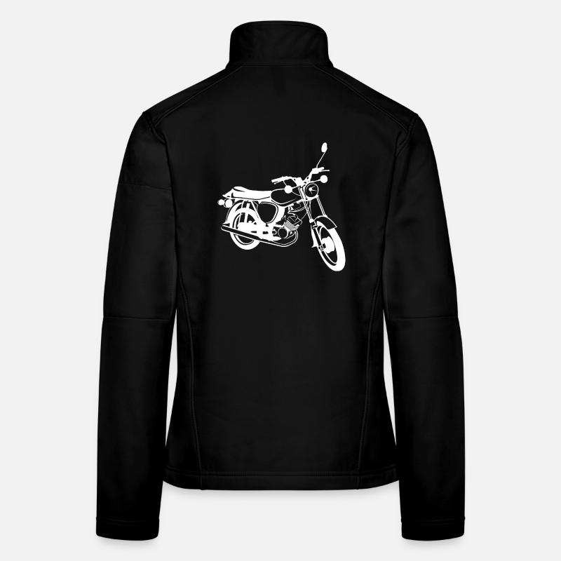 Simson S51 Moped Legend Illustration Motorcycle GDR Women's Softshell Jacket