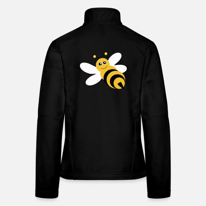 Cute Bee T-Shirt Funny Design Beekeeper Women's Softshell Jacket