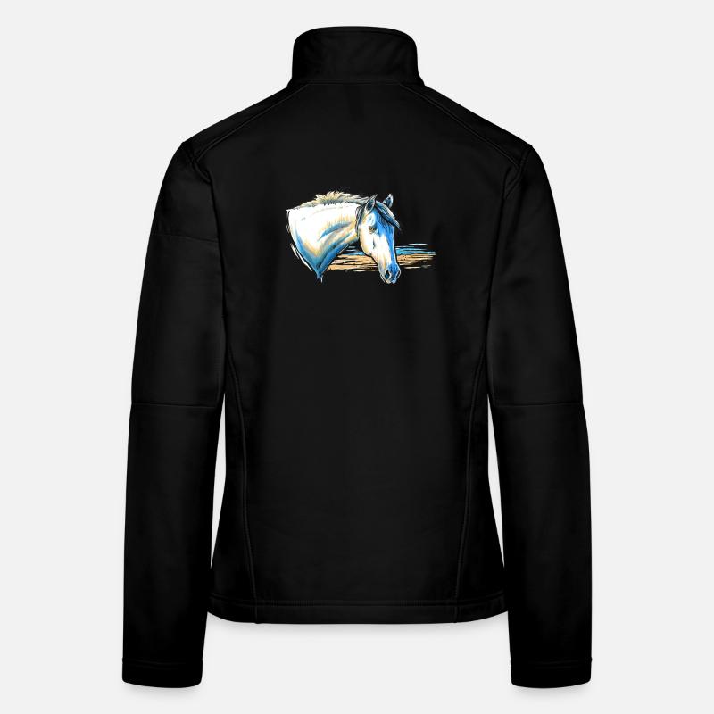 Pferd Portrait Frauen Softshelljacke