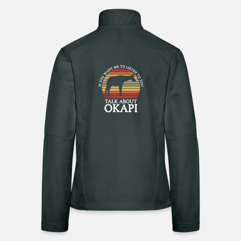 Okapi entre forêt et nature sauvage Veste en tissu softshell Femme
