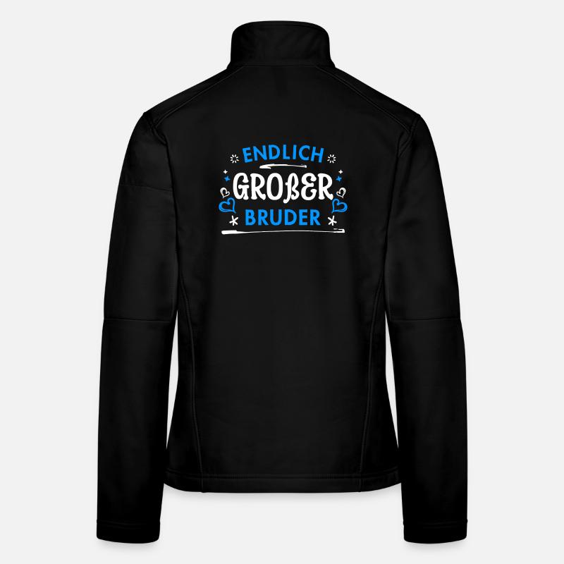 Bruderherz Statement Stolzer Großer Bruder Herz Frauen Softshelljacke