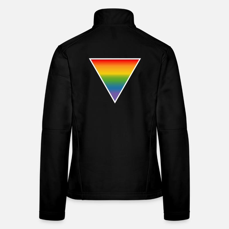 Regenbogen LGBTQIA triangle white Frauen Softshelljacke