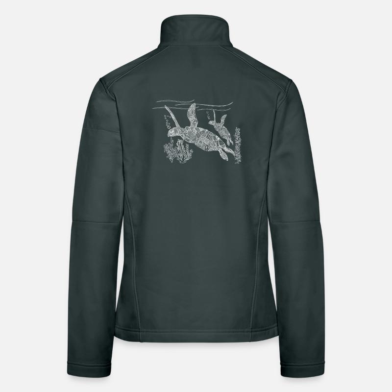 Water turtle Women's Softshell Jacket