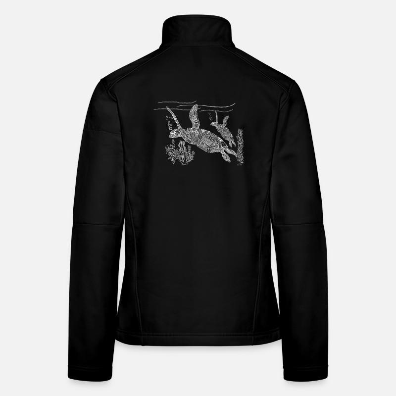 Water turtle - Women's Softshell Jacket - black