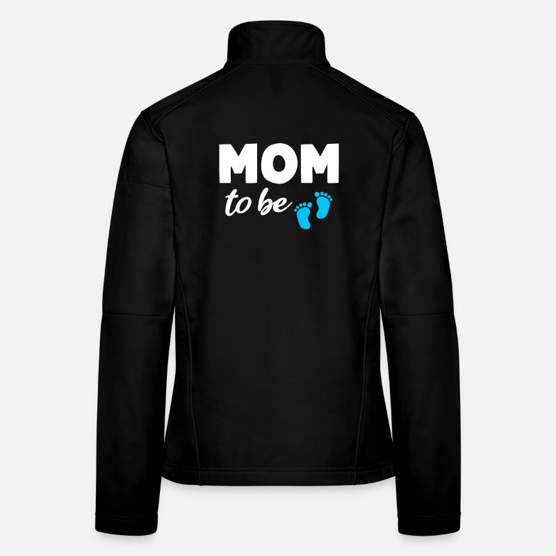 Maman à être garçon Maman Grossesse Maman Veste en tissu softshell Femme