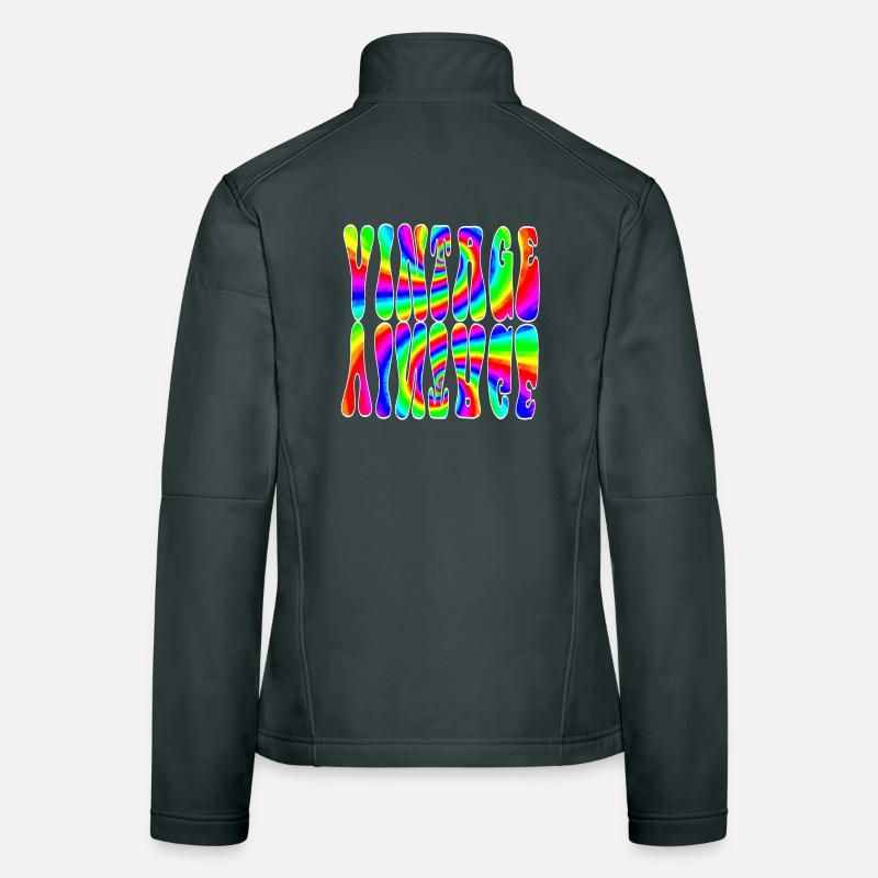 Messages Vintage Arc en Ciel Veste en tissu softshell Femme