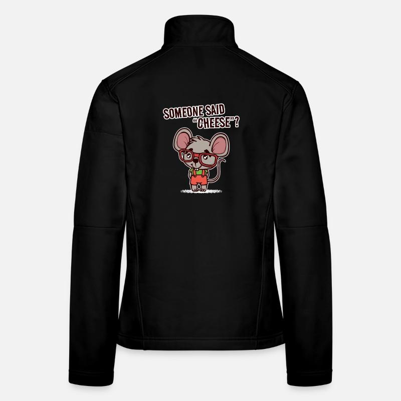 Mouse Lap Animal Statement Animaux de compagnie Animaux Veste en tissu softshell Femme