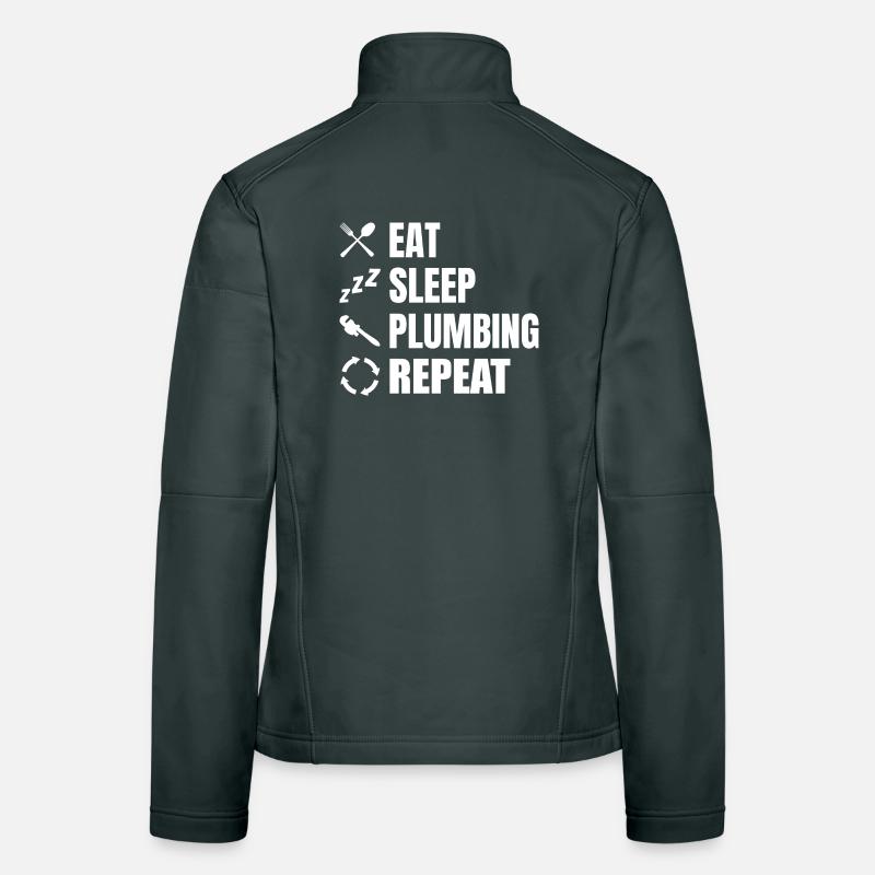 Eating, sleeping, plumbing, repeating Women's Softshell Jacket