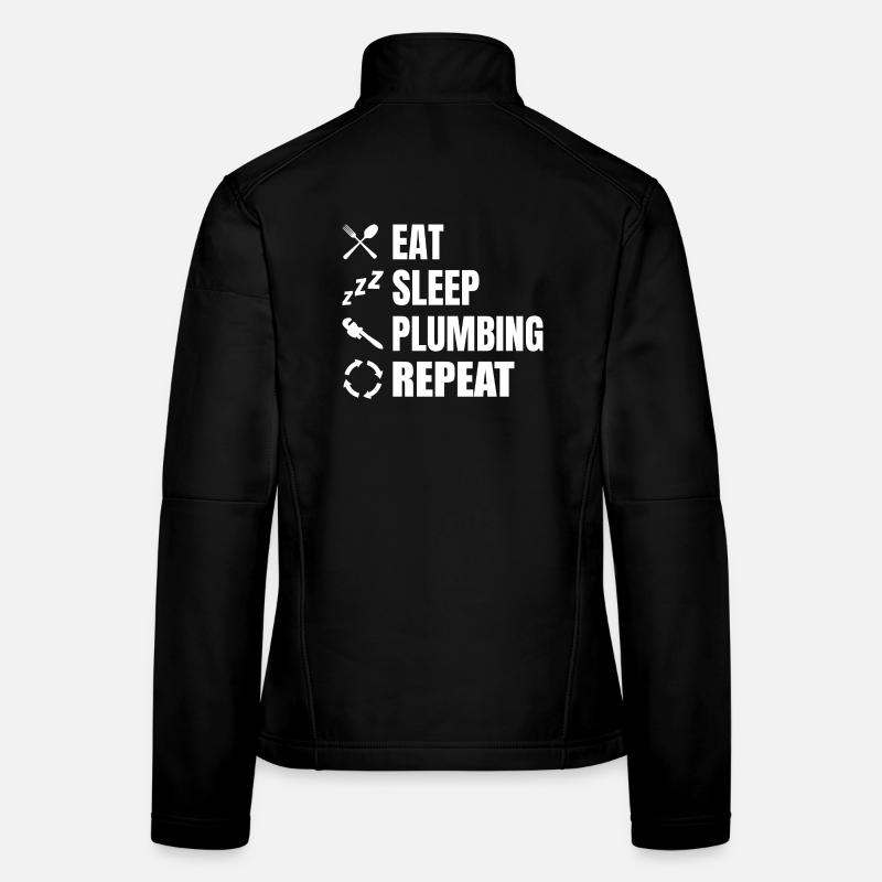 Eating, sleeping, plumbing, repeating Women's Softshell Jacket