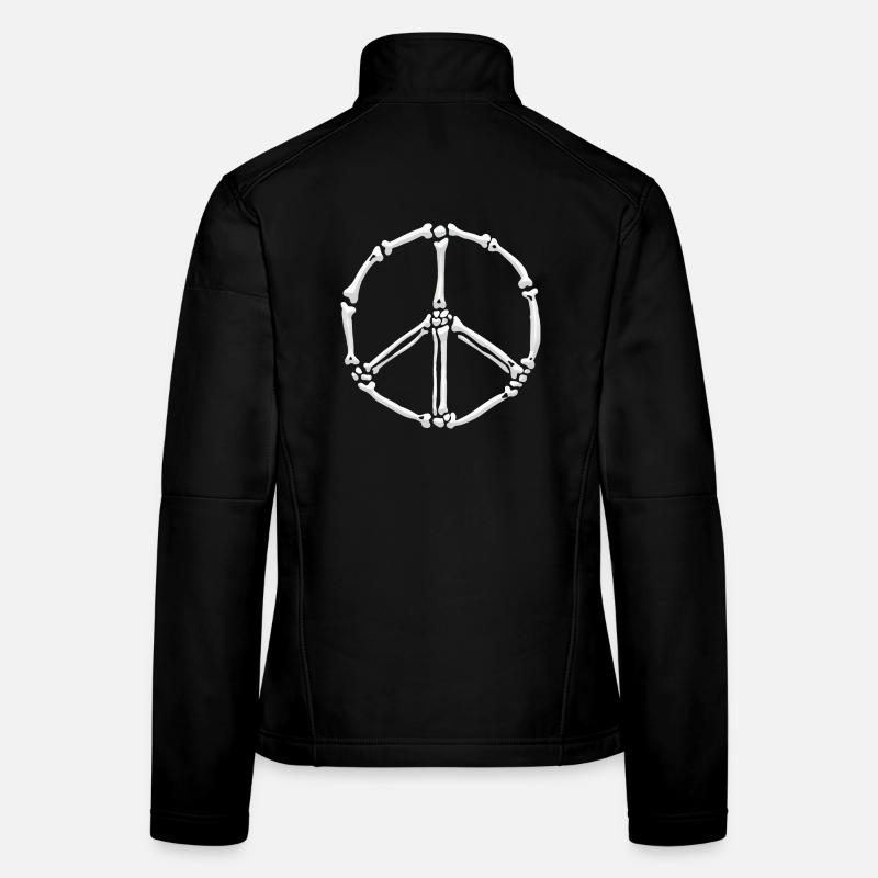 Knochenfriedenszeichen - Frauen Softshelljacke - Schwarz