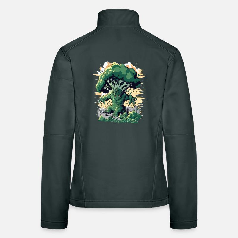 Brocoli géant Monster Brocoli Veste en tissu softshell Femme