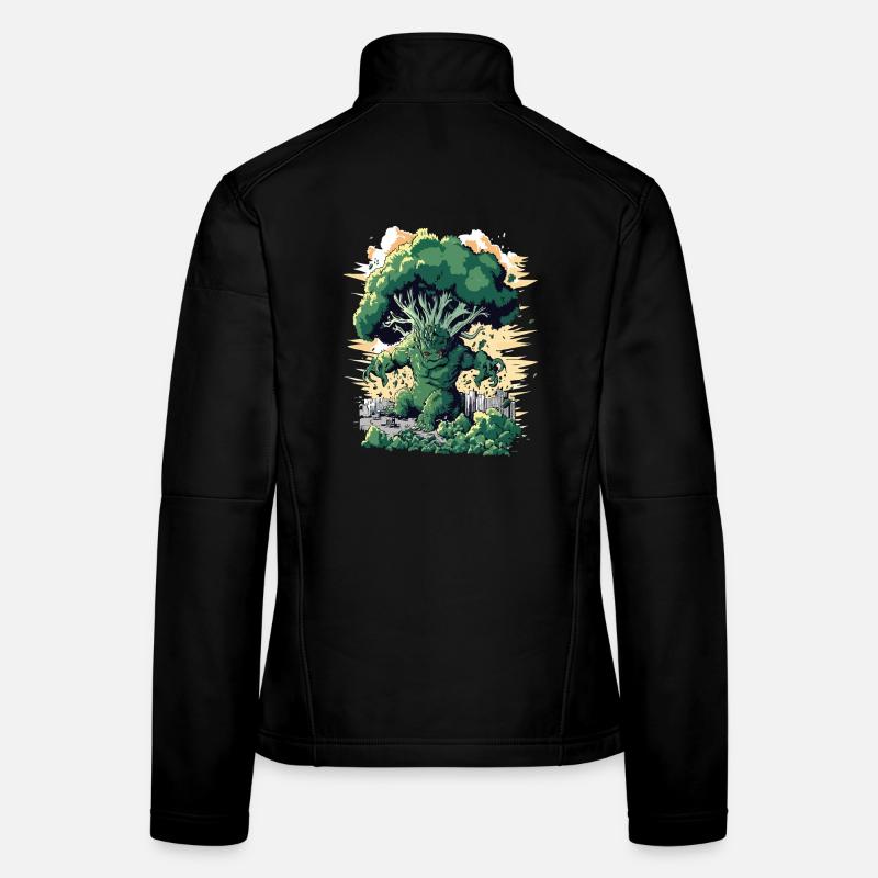 Brocoli géant Monster Brocoli Veste en tissu softshell Femme