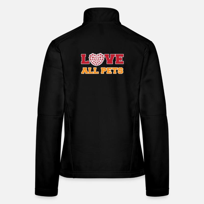 Ich Liebe Haustiere Statement Herz Tiere Heimtier Frauen Softshelljacke