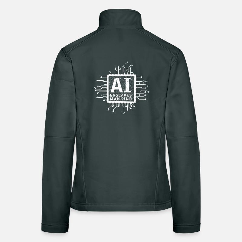 artificial intelligence white Women's Softshell Jacket