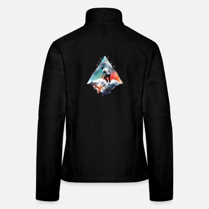 Adventurers on the Geometric Mountain Range Women's Softshell Jacket