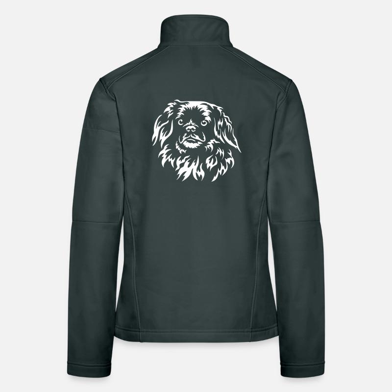 Tibet Spaniel Kopf "BlackEdition" Frauen Softshelljacke