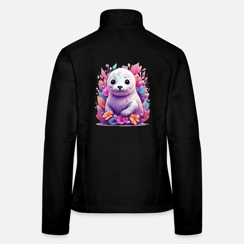 Sceau mignon Veste en tissu softshell Femme