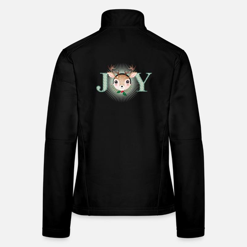 cute little deer in Joy frame Women's Softshell Jacket