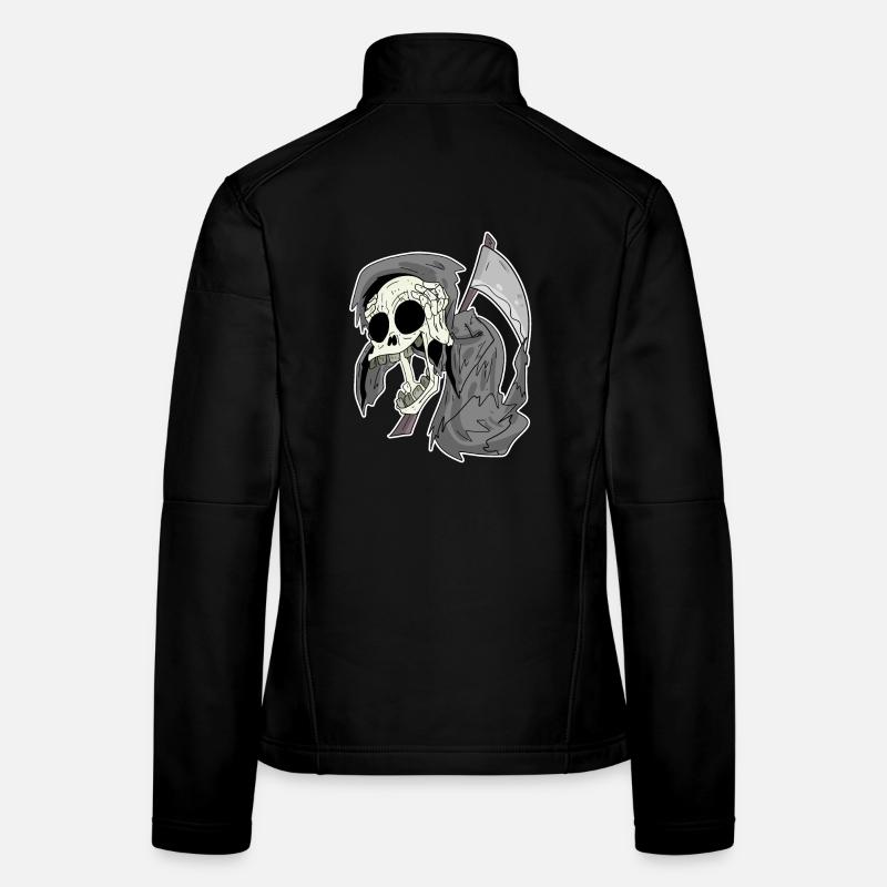 Grim Reaper laughs funny laugh Women's Softshell Jacket