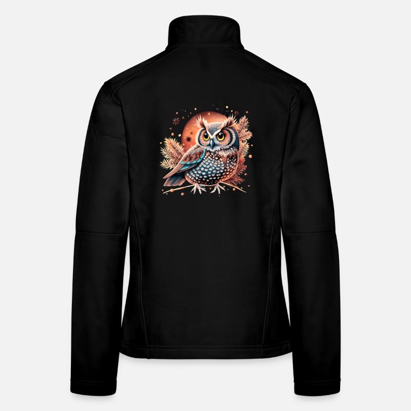 hibou_ chouette mignon Veste en tissu softshell Femme