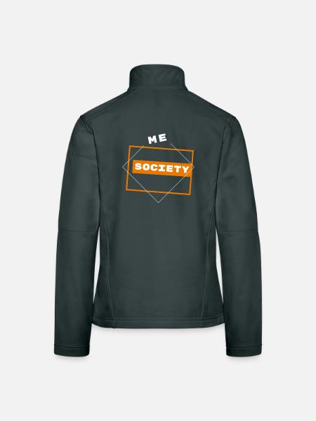 Society Me Outside The Box Statement-Shirt - Frauen Softshelljacke - Schwarz - Hinten