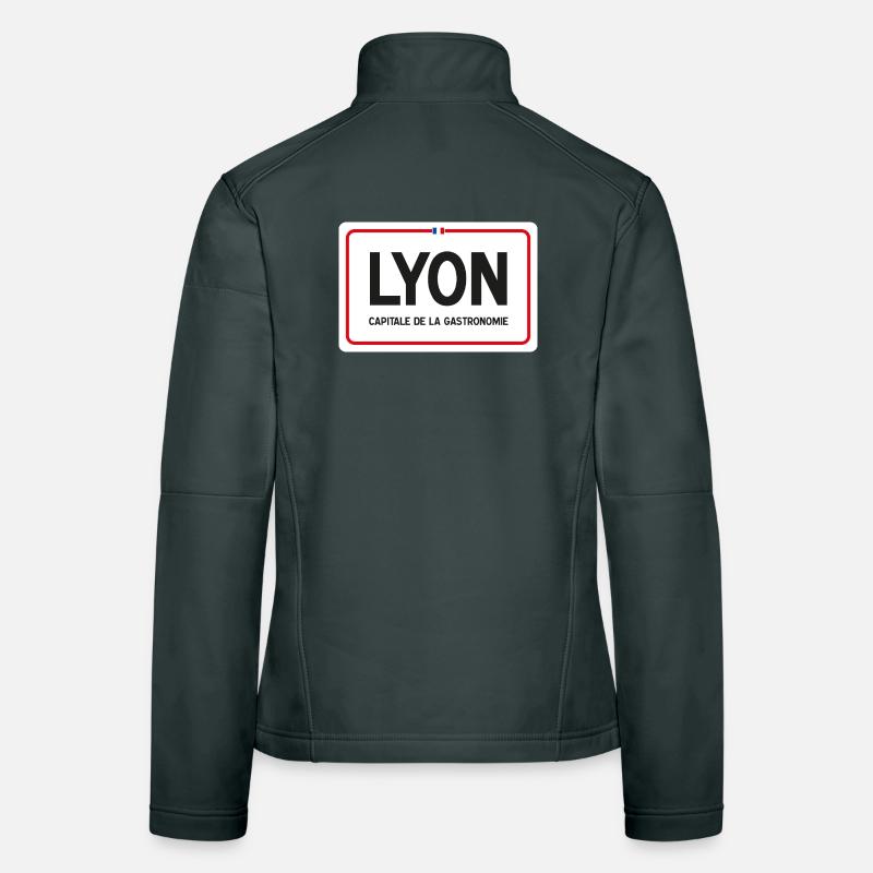 Ortsschild von Lyon Frauen Softshelljacke