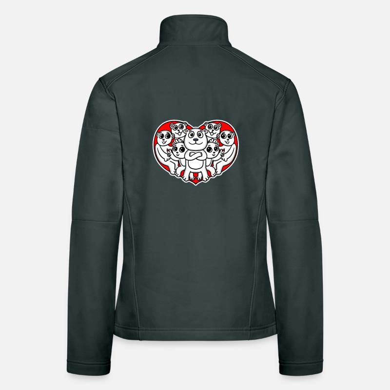Heart Bear Love Romantic Women's Softshell Jacket
