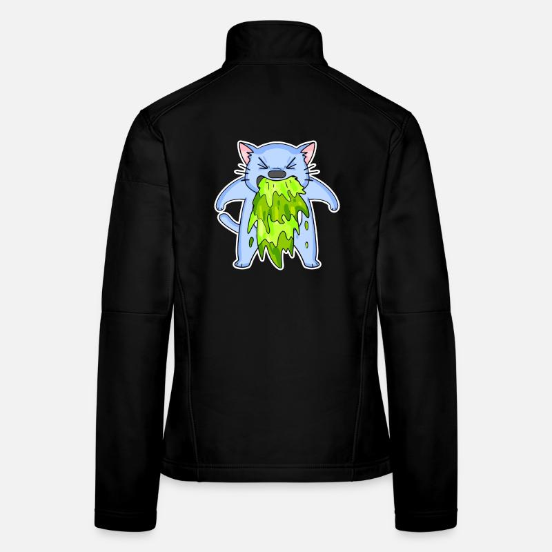 Katze kotzt Kotze Frauen Softshelljacke