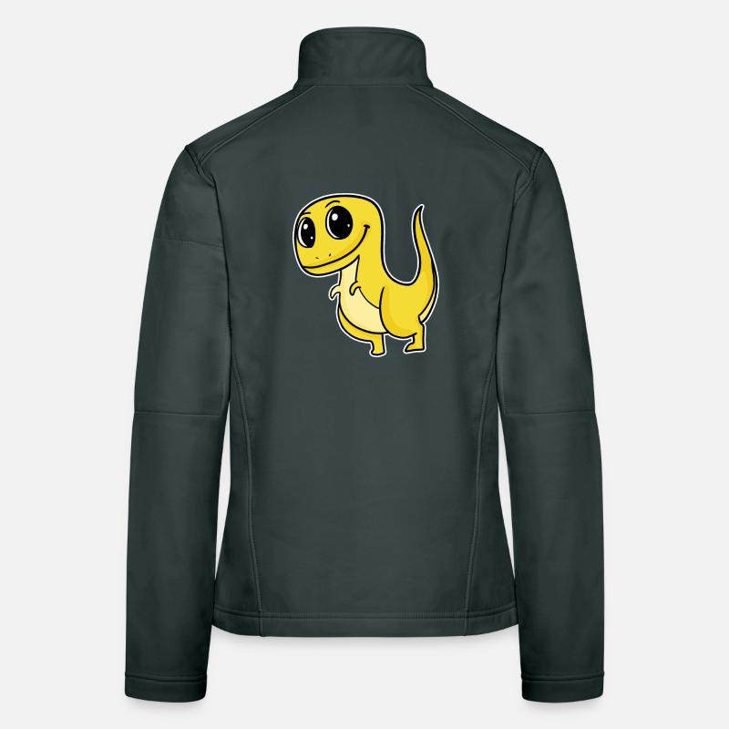 Motif de dinosaure Veste en tissu softshell Femme