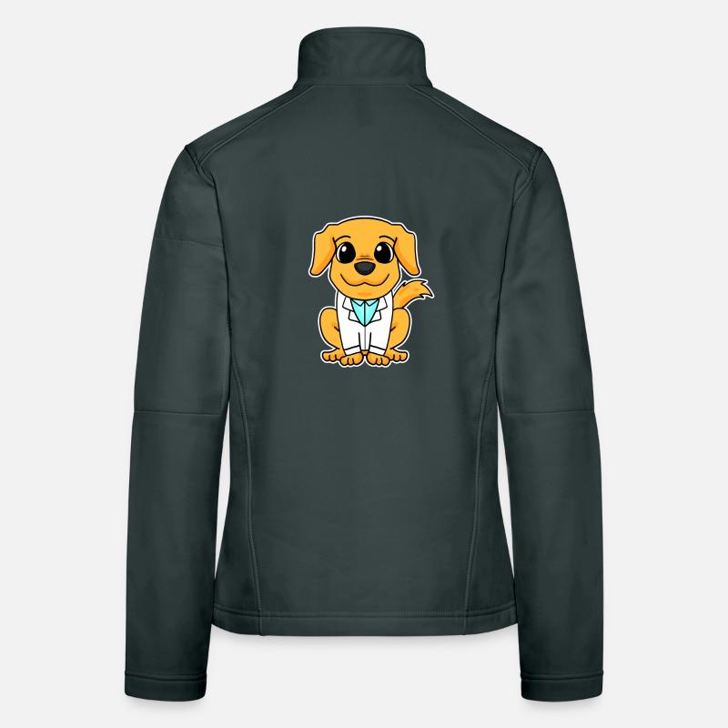 Doktor Hund Retriever Frauen Softshelljacke